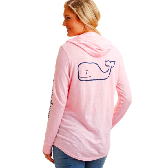 XL [M] 100% COTTON PINK VINEYARD VINES HOODIE TOP - Picture 2 of 13